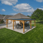 Backyard Discovery Kingsport Cedar Wood Carport with Steel Roof - Image 4