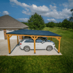 Backyard Discovery Kingsport Cedar Wood Carport with Steel Roof - Image 3
