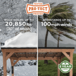 Backyard Discovery Kingsport Cedar Wood Carport with Steel Roof - Image 11