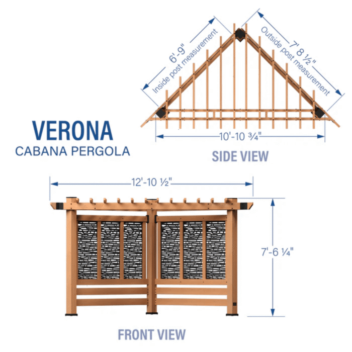 Backyard Discovery Verona Cedar Cabana Pergola - Image 7