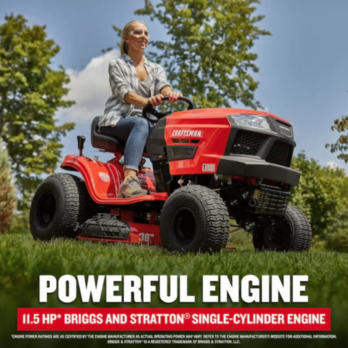 Craftsman T100 36-in 11.5-HP Riding Lawn Mower - Image 3