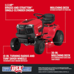 Craftsman T100 36-in 11.5-HP Riding Lawn Mower - Image 4