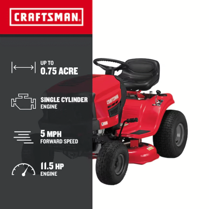 Craftsman T100 36-in 11.5-HP Riding Lawn Mower - Image 2