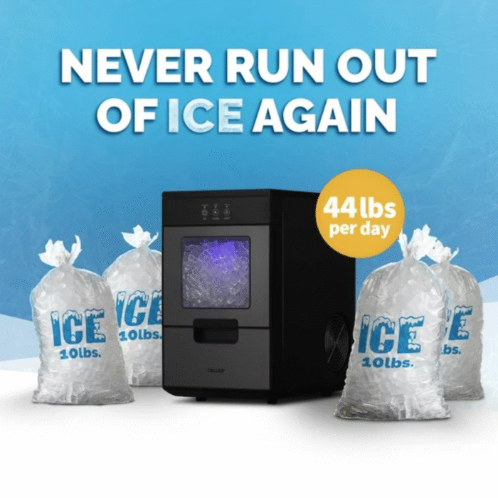 Newair 44lb Countertop Nugget Ice Maker in Black - Image 3