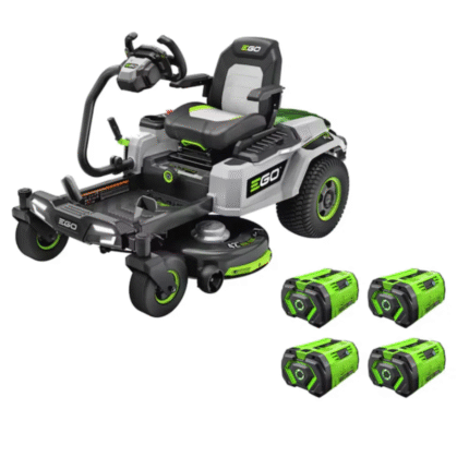 EGO POWER+ Z6 e-Steer 22 HP 42-Inches 56-volt Lithium ion Electric Zero-Turn Riding lawn mower with ( 4 ) 12 Ah Batteries ( Charger Included )