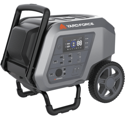 Yard Force Portable Power Station 2400-Watt Continuous 4800-Watt Peak, Bluetooth speaker, WIFI connection, Wireless Charging, RV 30A plug, LED light