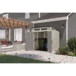 Suncast 7′ x 7′ Modernist Resin Outdoor Storage Shed - Image 2