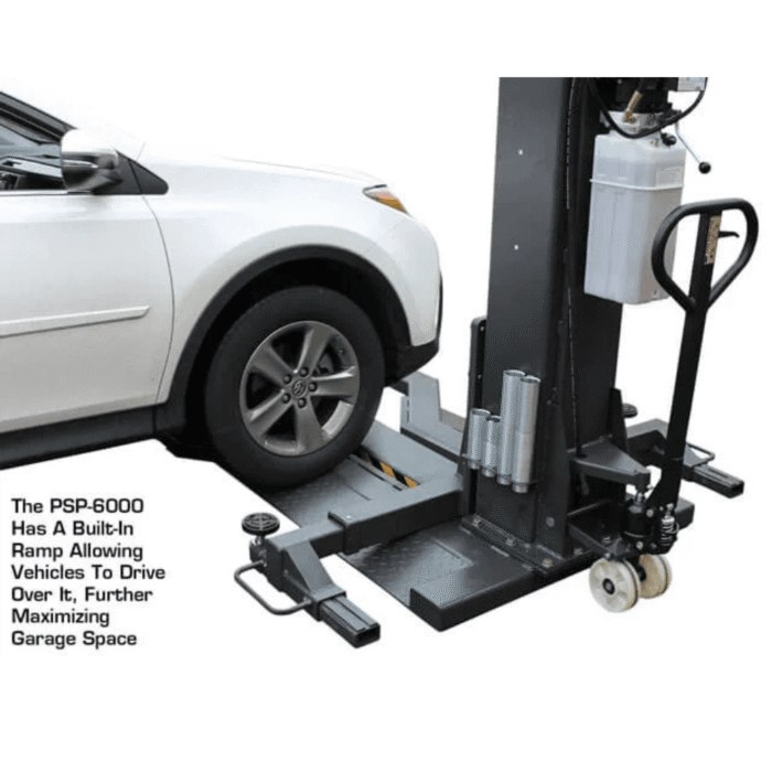 Atlas Single-Post Lift 6000 Lb- Capacity Portable – ATEXH-PSP-6000-FPD - Image 2