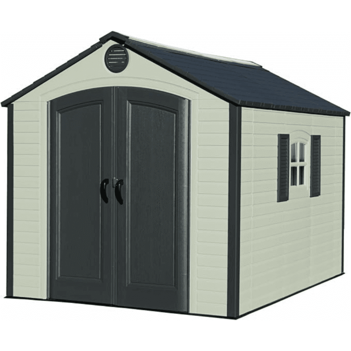 Lifetime 8×10 Outdoor Plastic Shed W/ Floor and Windows (60238) - Image 1