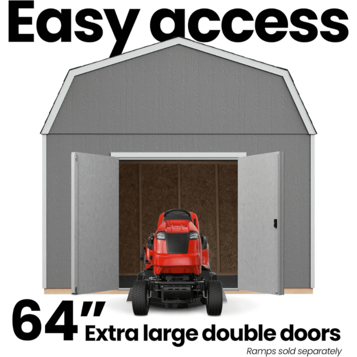 Hudson 12 ft. W x 16 ft. D Wood Storage Shed - Image 2