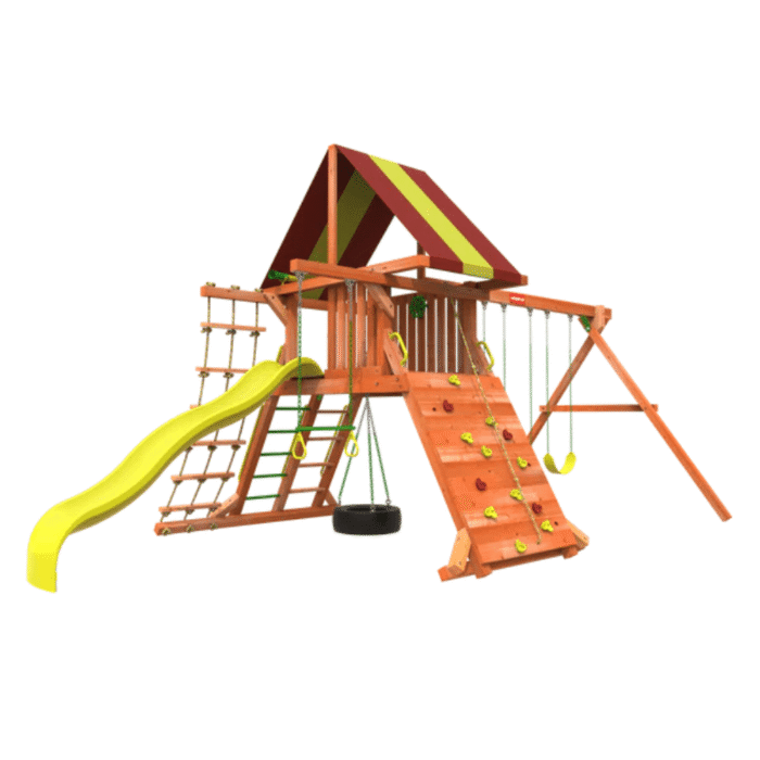 Woodplay Tiger Tower Combo A – Premium Wooden Swing Set for Endless Backyard Fun - Image 1