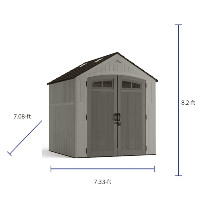 CRAFTSMAN 7-ft x 7-ft Craftsman Resin Storage Shed (Floor Included) - Image 2