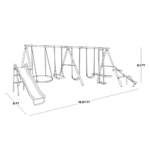Sportspower Super 10 Metal Swing Set with Lifetime Warranty on Blow Molded Slide - Image 2