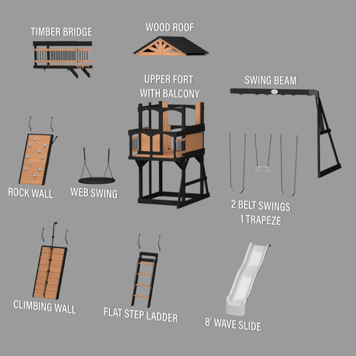 Timber Crossing Swing Set – Adventure Meets Stunning Design - Image 2