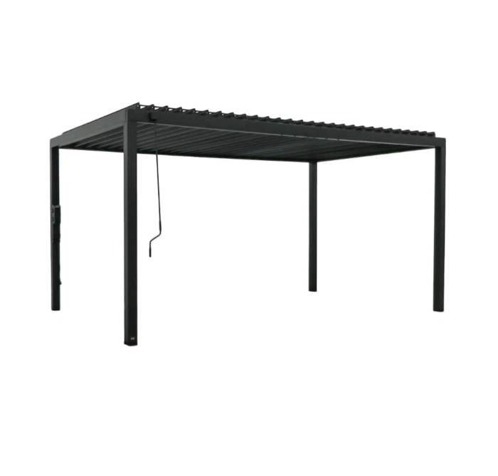 Backyard Discovery Sarasota 16’x10′ Galvanized Steel Louvered Pergola - Image 1
