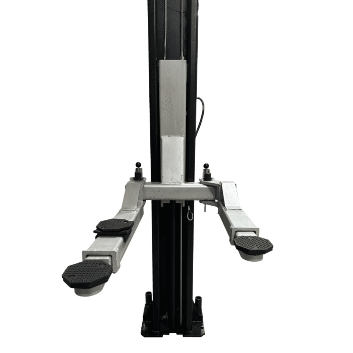 Asymmetric 2 Post Car Lift Clear Floor 9,000 lbs. Capacity Heavy Duty in Black - Image 2