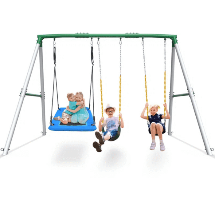 660lbs Heavy Duty Swing Set With 1 Platform Swing, 2 Belt Swings - Image 1