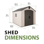 Lifetime 8 Ft. x 10 Ft. High-Density Polyethylene (Plastic) Outdoor Storage Shed with Steel-Reinforced Construction - Image 10