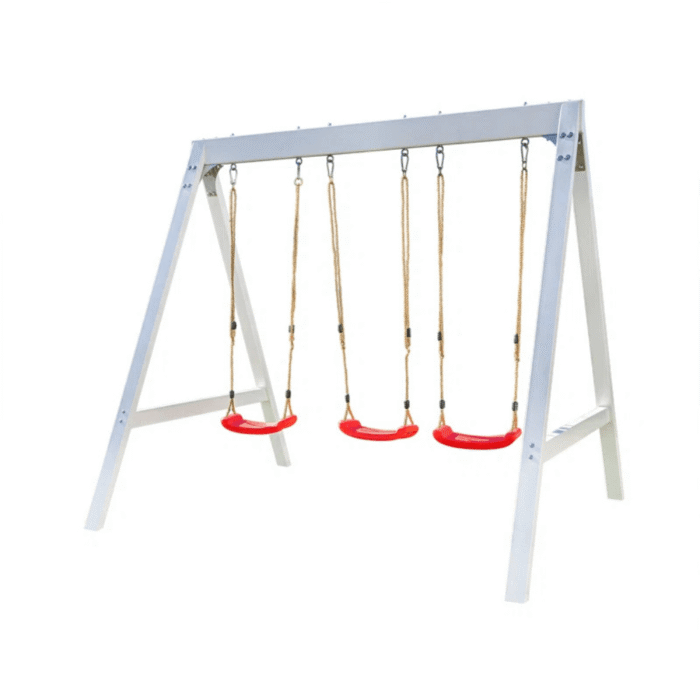 Sports power Vinyl-Covered Wood Swing Set – Classic & Durable for Outdoor Fun - Image 1