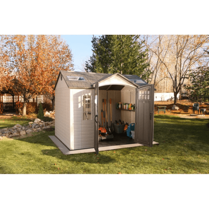 Lifetime 10 Ft. x 8 Ft. High-Density Polyethylene (Plastic) Outdoor Storage Shed with Steel-Reinforced Construction - Image 10