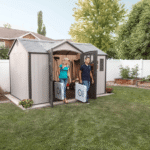 Lifetime 12.5 Ft. x 8 Ft. High-Density Polyethylene (Plastic) Outdoor Storage Shed with Steel-Reinforced Construction - Image 9