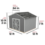 Astoria 12 ft. W x 12 ft. D Wood Storage Shed - Image 9