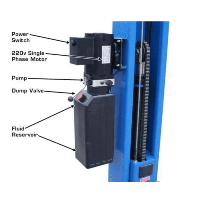 Atlas 8000 Lb- Capacity Baseplate 2-Post Lift - Image 2