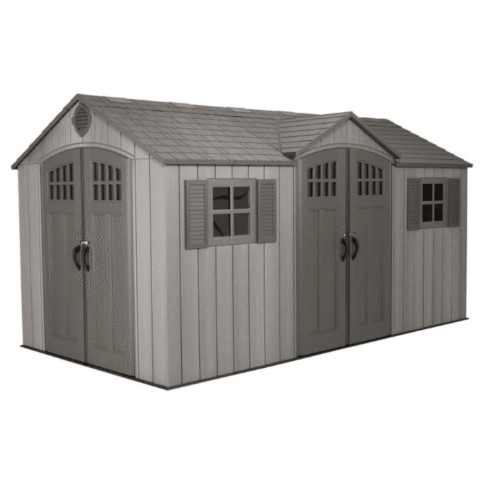 Lifetime 15×8 Rough Cut Backyard Storage Shed With Floor (60318) - Image 1