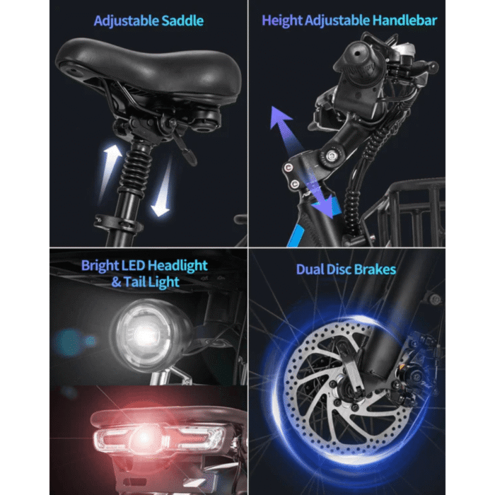 Ridstar MN26 1500W Unfoldable Fat Tire Mountain Ebike - Image 3