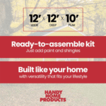 Astoria 12 ft. W x 12 ft. D Wood Storage Shed - Image 2