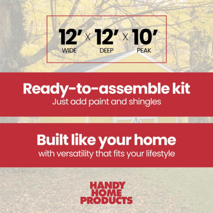 Astoria 12 ft. W x 12 ft. D Wood Storage Shed - Image 2
