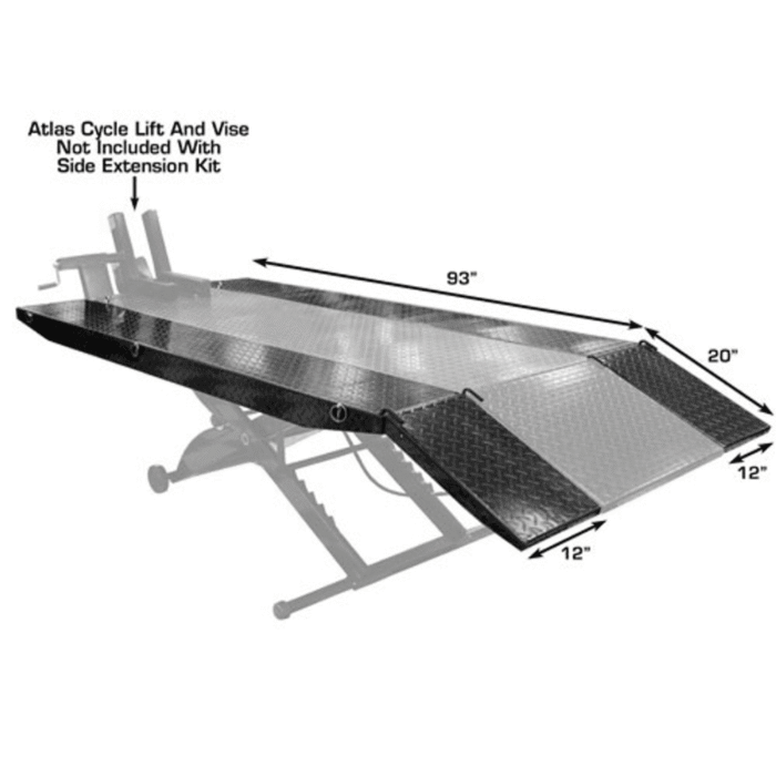 Atlas Motorcycle Lift W Side Extension Kit - Image 6