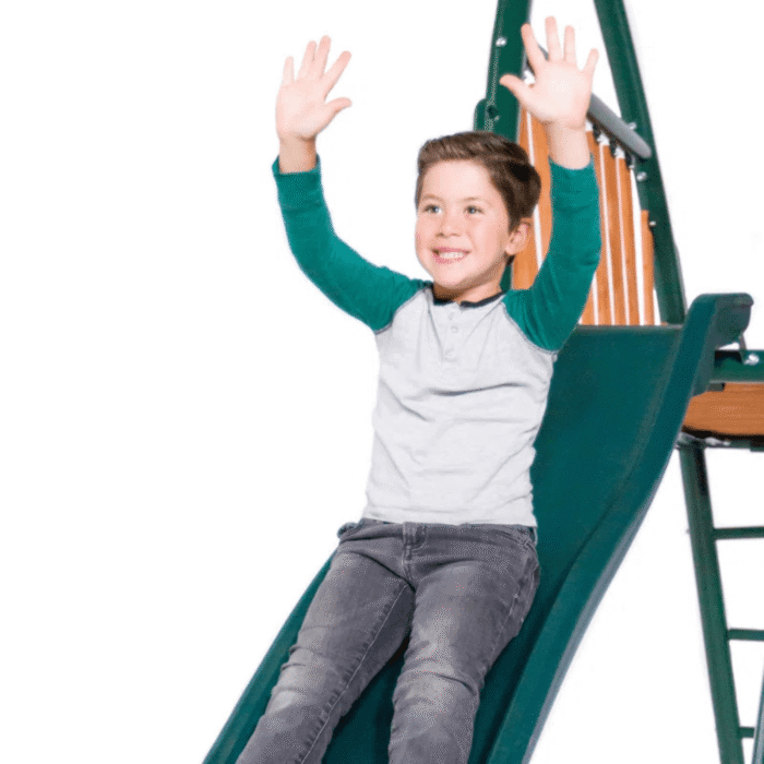 Sportspower Alta Oaks 10′ Heavy Duty Swing Set with Lifetime Warranty on 6′ Double Wall Slide - Image 4