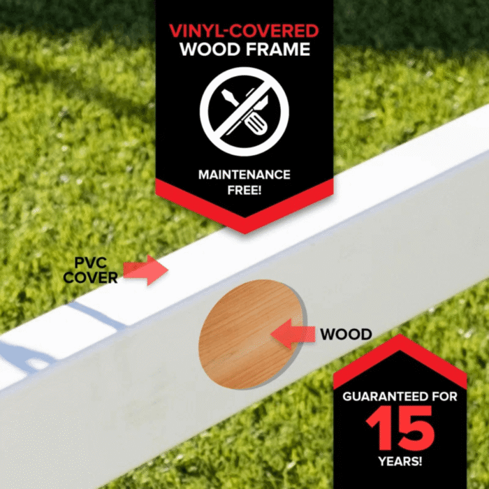 Sports power Vinyl-Covered Wood Swing Set – Classic & Durable for Outdoor Fun - Image 4
