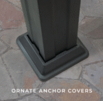 Stratford 14 Ft. X 10 Ft. Black Steel Traditional Pergola with Sail Shade Soft Canopy - Image 10
