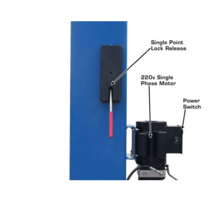 Atlas 8000 Lb- Capacity Baseplate 2-Post Lift - Image 4