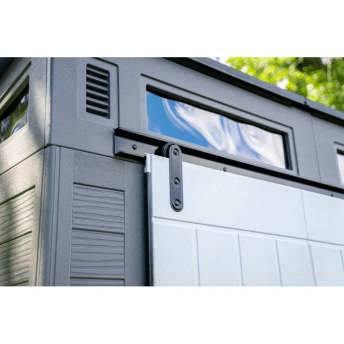 Modernist 10 ft. x 7 ft. Barn Door Storage Shed Suncast - Image 4