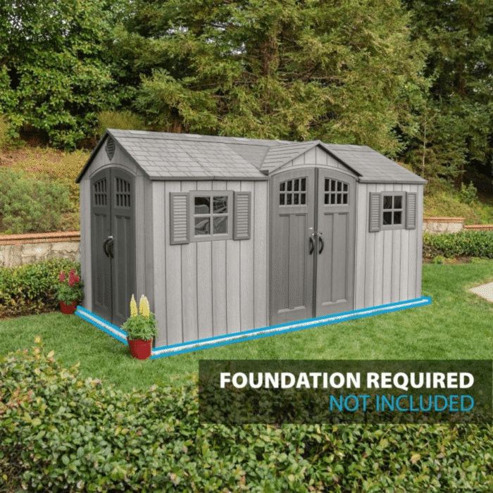 Lifetime 15×8 Rough Cut Backyard Storage Shed With Floor (60318) - Image 4