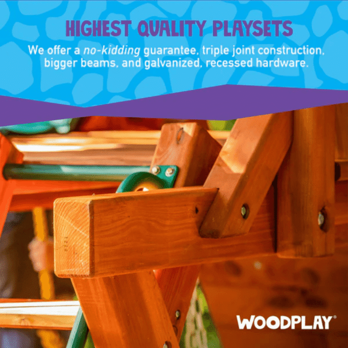 Woodplay Tiger Tower Combo A – Premium Wooden Swing Set for Endless Backyard Fun - Image 4