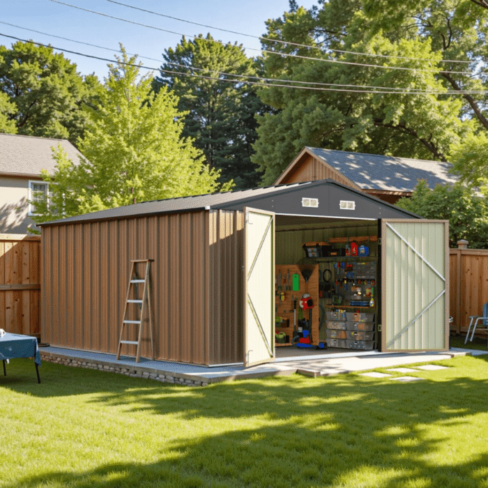 10 ft. W x 12 ft. D Size Upgrade Metal Storage Shed 119 sq. ft. - Image 4