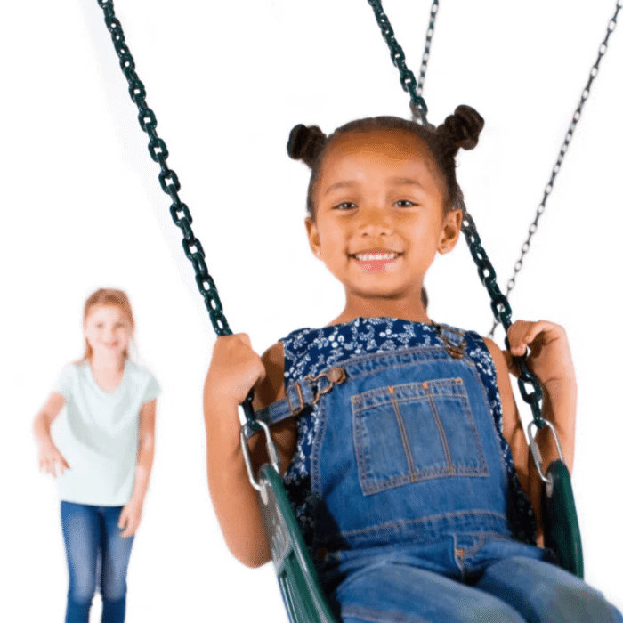 Sportspower Alta Oaks 10′ Heavy Duty Swing Set with Lifetime Warranty on 6′ Double Wall Slide - Image 5