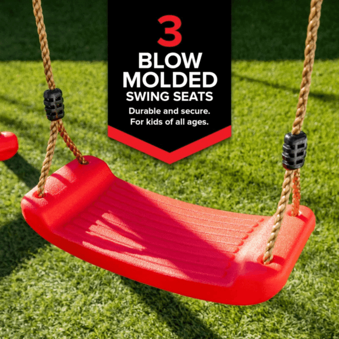 Sports power Vinyl-Covered Wood Swing Set – Classic & Durable for Outdoor Fun - Image 5