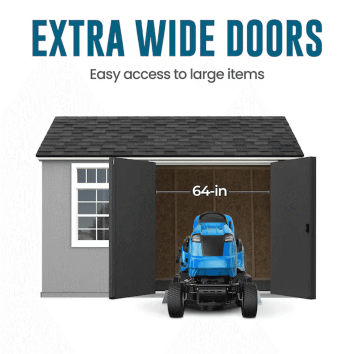 Heartland Coronado 12-ft x 8-ft Gable Style Wood Outdoor Storage Shed with Windows and DoorsHeartland Coronado 12-ft x 8-ft Gable Style Wood Outdoor Storage Shed with Windows and Doors - Image 5
