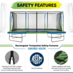 Upper Bounce Rectangle 10×17 Ft. Trampoline with Enclosure Set - Image 5