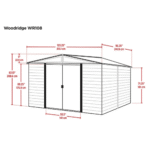 Arrow 10 ft. x 8 ft. Woodridge Shed - Image 5