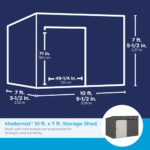 Modernist 10 ft. x 7 ft. Barn Door Storage Shed Suncast - Image 5