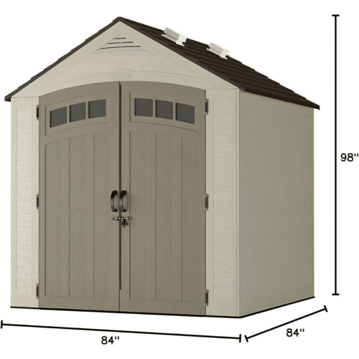 Vista 7 ft. W x 7 ft. D Plastic Shed - Image 5