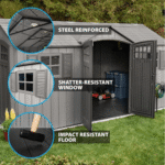 Lifetime 15×8 Rough Cut Backyard Storage Shed With Floor (60318) - Image 5
