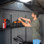 Lifetime 10′ x 8′ Outdoor Storage Shed, Gray - Image 6