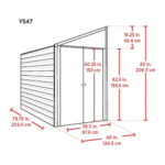 Arrow 4-ft x 7-ft Yardsaver Galvanized Steel Storage Shed - Image 5